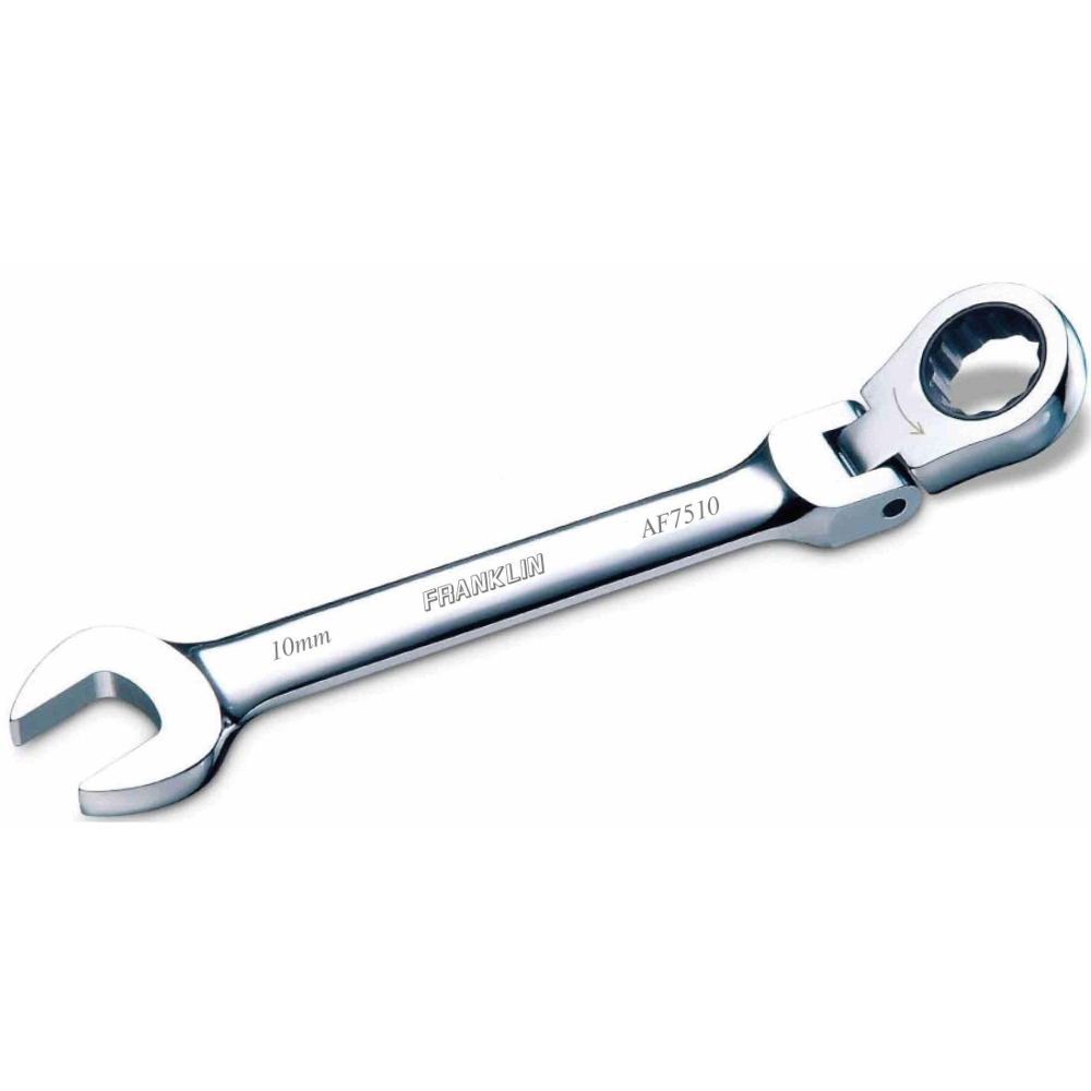 Flexi Ratchet Combination Spanner Set 10 Pc 12 Pt 10-19mm Franklin Tools AF7500