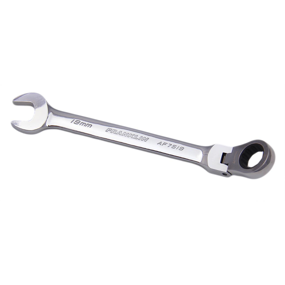 Flexi Ratchet Combination Spanner Set 10 Pc 12 Pt 10-19mm Franklin Tools AF7500