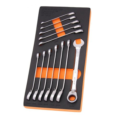 Reversible Ratchet Combination Spanner Set 12 Pc 12 Pt Franklin Tools AF7600