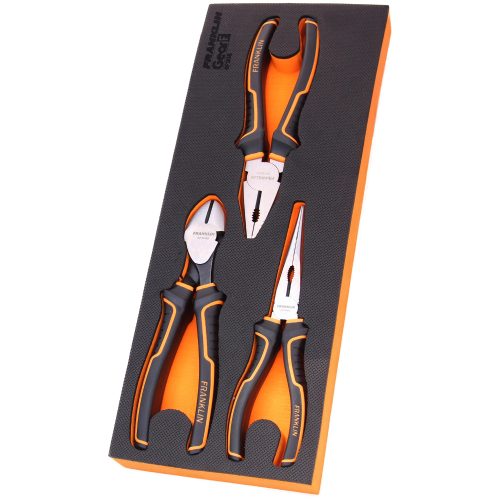 Plier Set 8" 3 Pce-Long Nose, Side Cutting & Combination Franklin Tools GF308