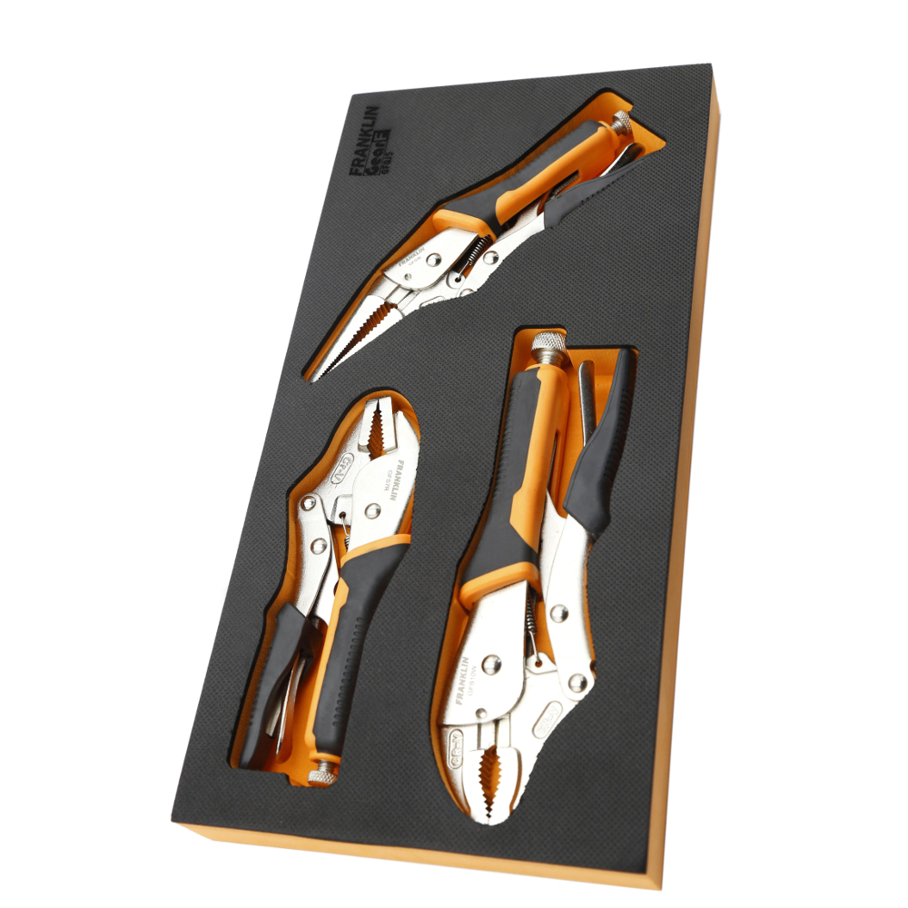 Grip-Jaw Locking Plier Set - Soft Grip 3 Pce Franklin Tools GFGJ5