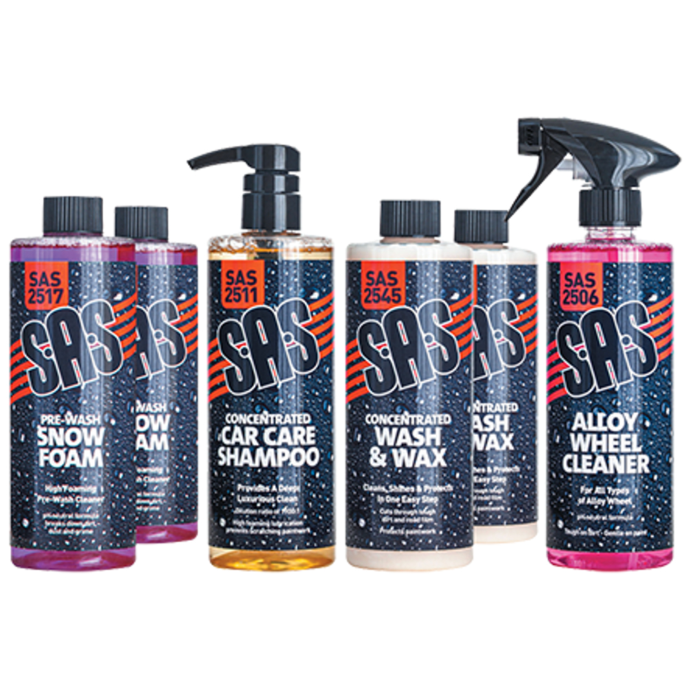 Exterior Detailing Pack SAS Set of 6 x 500ml bottles. SASVP1