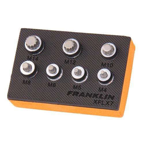 3/8" Drive Spline Set Low Profile 7 Pce Franklin Tools XFLX7