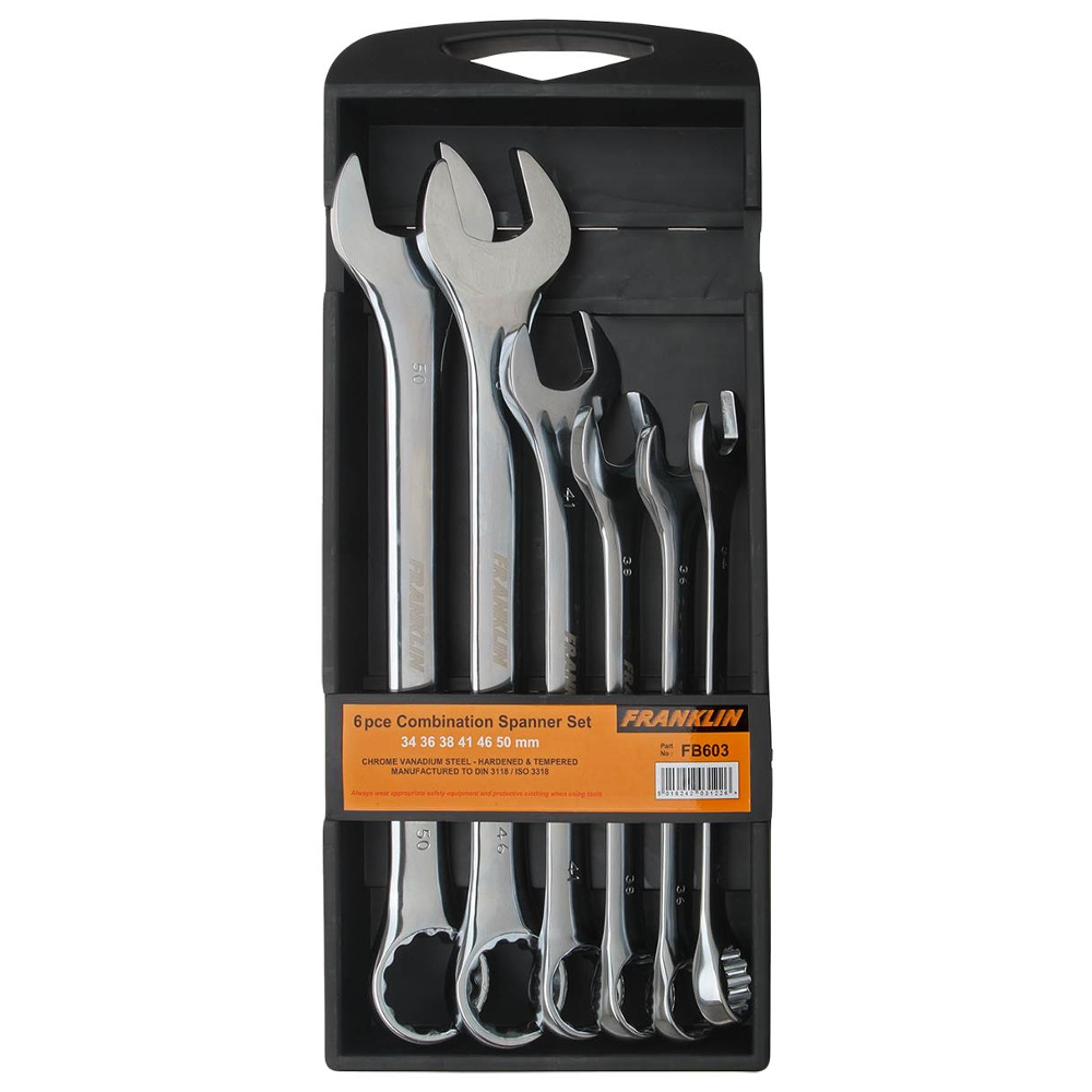 Combination Spanner Set 12 Point 6 Piece Franklin Tools FB603
