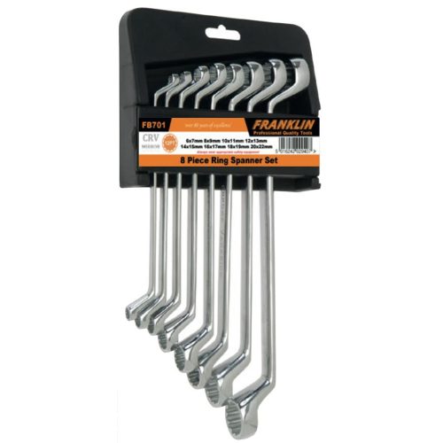 Ring Spanner Set 12 Point 8 Piece Franklin Tools FB701