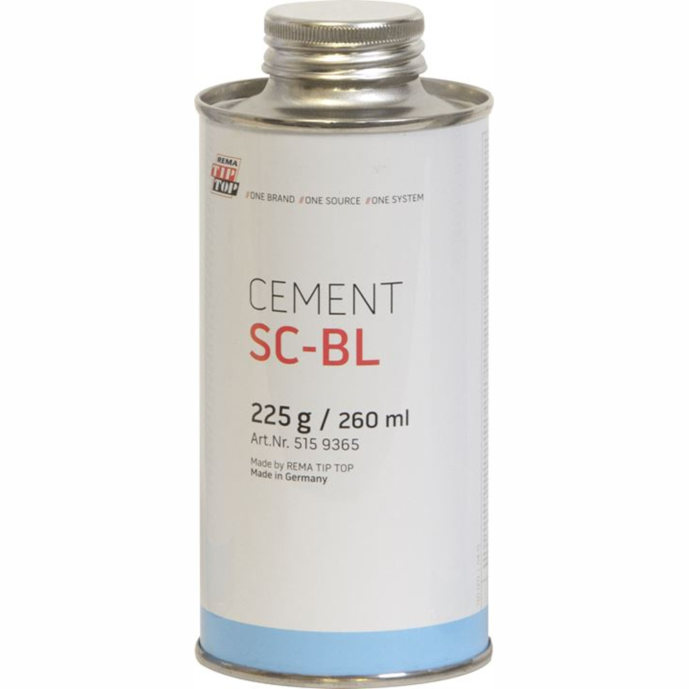 REMA TIP TOP 'SC-BL' Special Blue Cement 30g Tube & 225g Can with Brush - Image 2