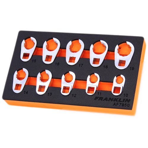 3/8" Drive Crowfoot Wrench Set 12 Point 10 Piece Franklin Tools AF7950