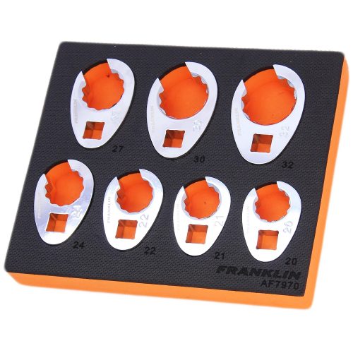 1/2" Drive Crowfoot Wrench Set 12 Point 7 Piece Franklin Tools AF7970