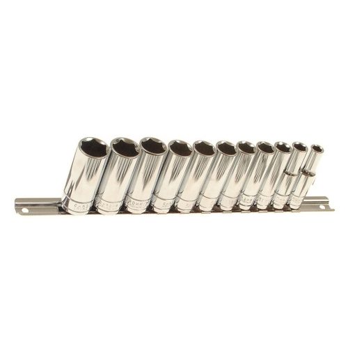 3/8" Drive Deep Socket Set Metric 6 Point 11 Pce Franklin Tools TA716