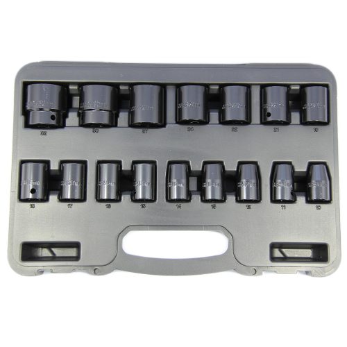 1/2" Drive Impact Socket Set 6 Point 16 Pce 10-32mm Franklin Tools TA804