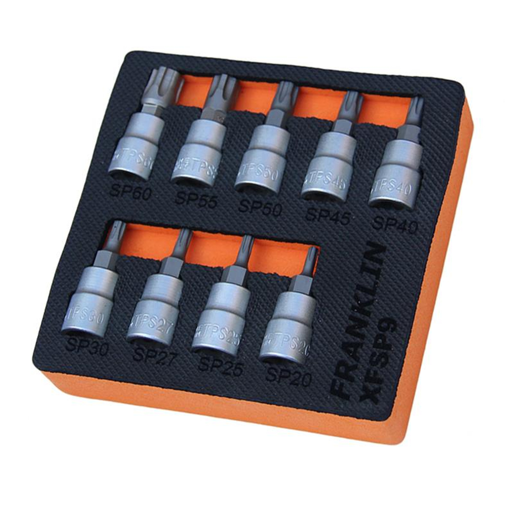 3/8" Drive Torx Plus Bit Socket Set 9 Pce Franklin Tools XFSP9