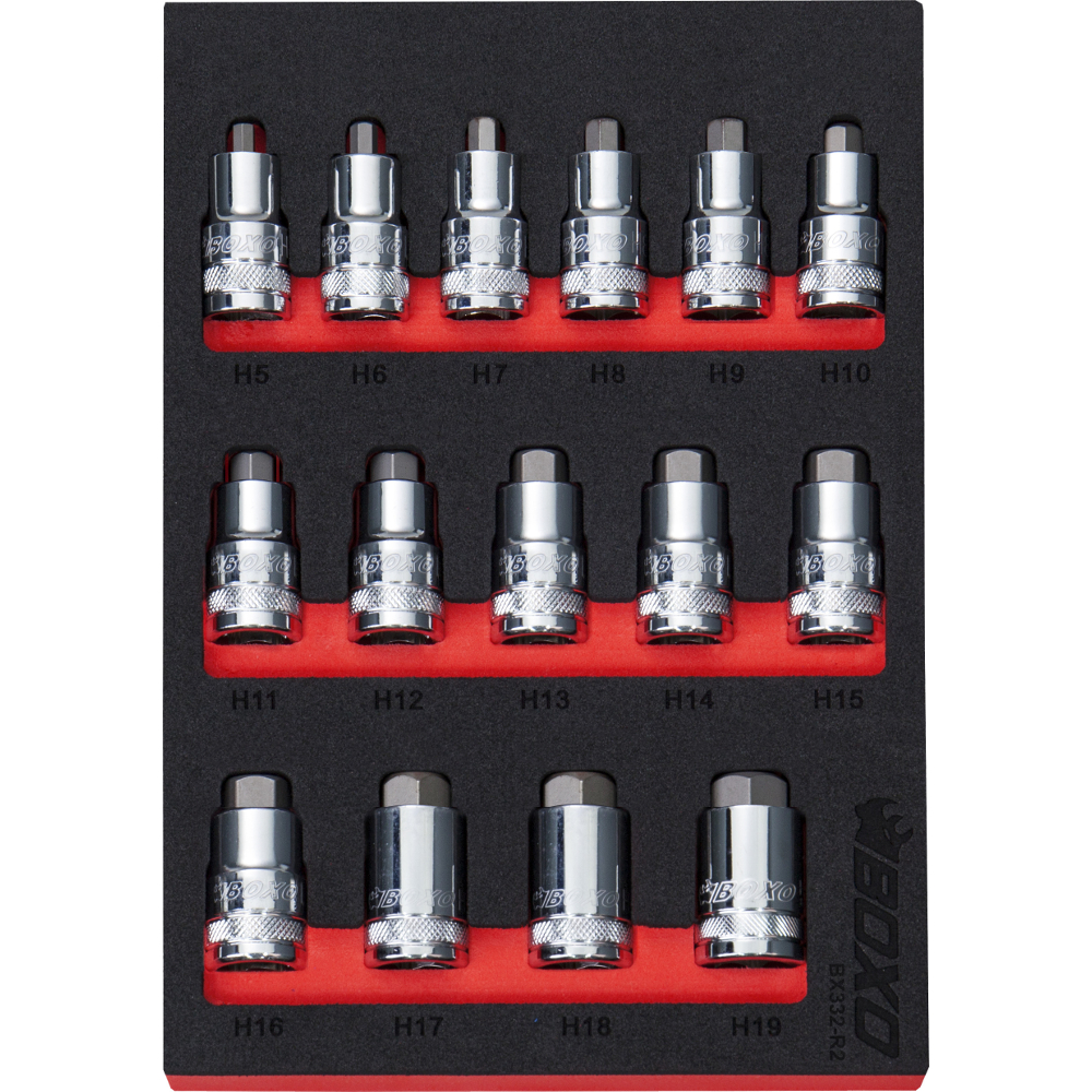 1/2" Drive Hex Bit Socket H5 Super Stubby 45mm Ht BOXO SB42-H0545