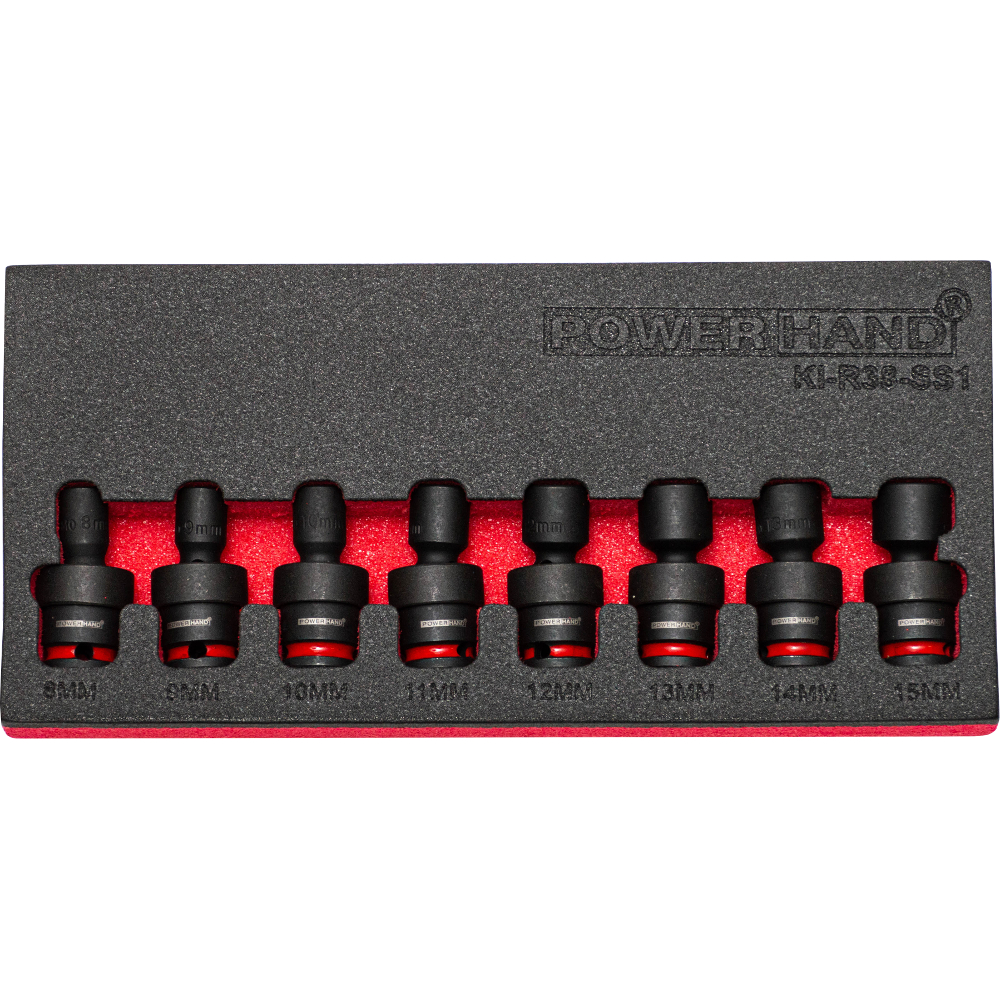 3/8" Drive Shallow Swivel Impact Socket Powerhand 15mm KI-S38-SS15
