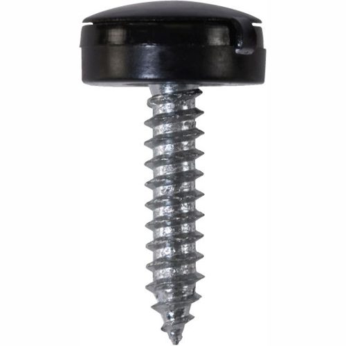 Number Plate Fasteners - Self-Tappers with hinged caps Black 4,8,16,32,100's