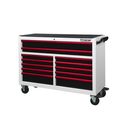 Roll Cab 53" 12 Drawer White - choice of trim colour BOXO KIT-TB53ROLL-W