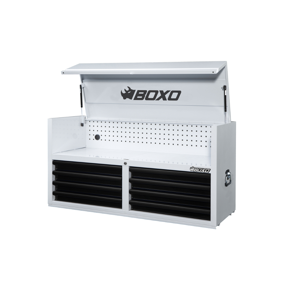 Top Box 53" 8 Drawer White - choice of trim colour BOXO KIT-TB53TOP-BK