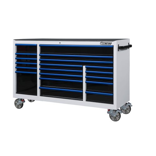 Roll Cabinet 72" 19 Drawer Heavy Duty with charging drawer White BOXO