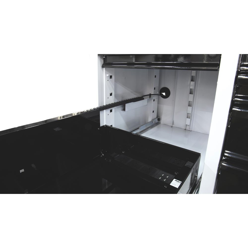 Toolbox Stack 72" 19 Drawer Roll Cab & Top Box Black BOXO