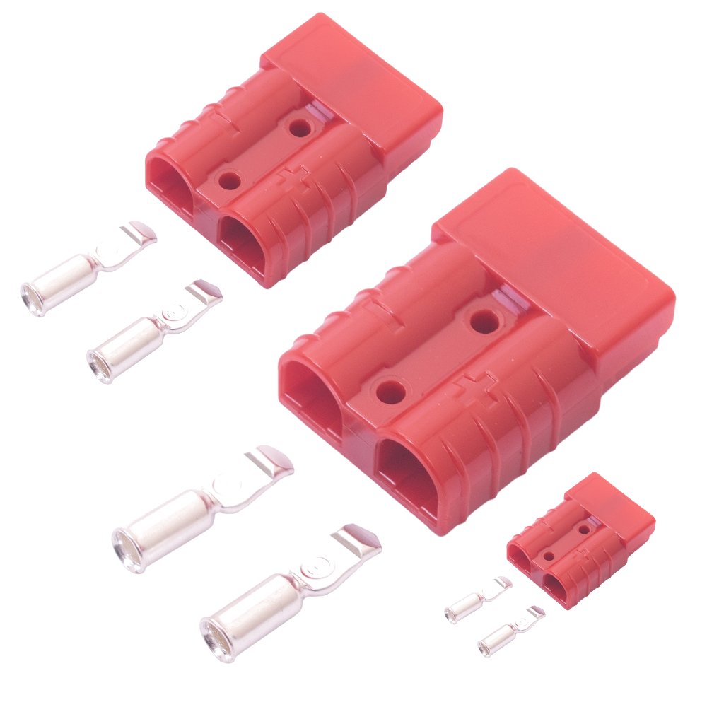 Anderson Type Battery Power Connectors Red 50A, 175A, 350A with terminals