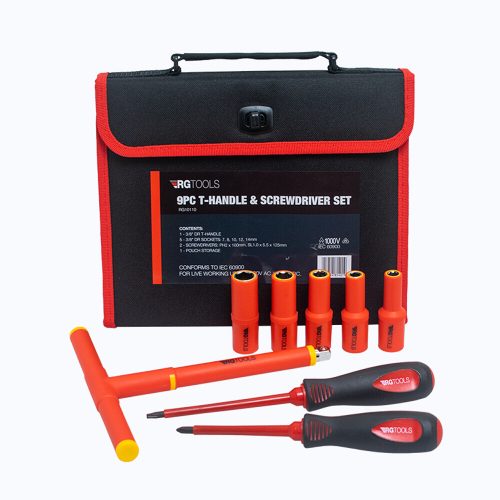 VDE 3/8" Drive T-Handle, Sockets & S/Drivers 8 Pc RG Tools RG10110