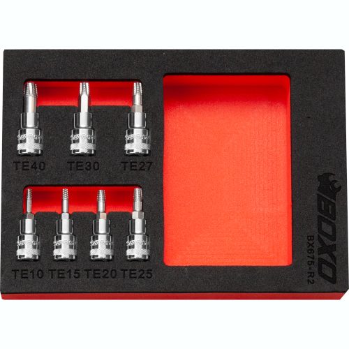 1/4" Drive Torx Extractor Bit Socket Set 7 Pc BOXO BX675-R2