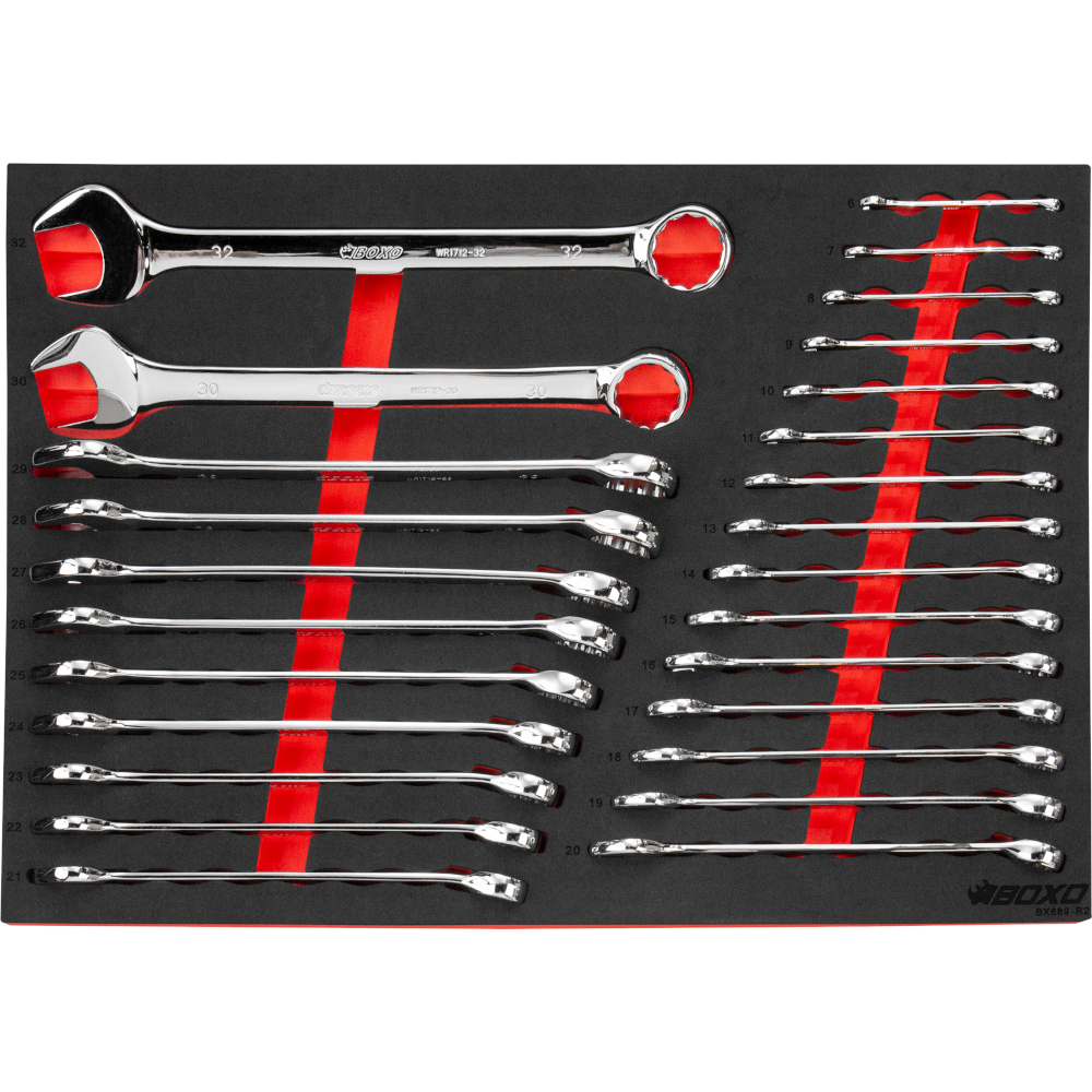Combination Spanner Set 26 Pc 6mm to 32mm BOXO BX689-R2