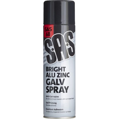 Bright Alu Zinc Galv Spray SAS 500ml Aerosol SAS68A