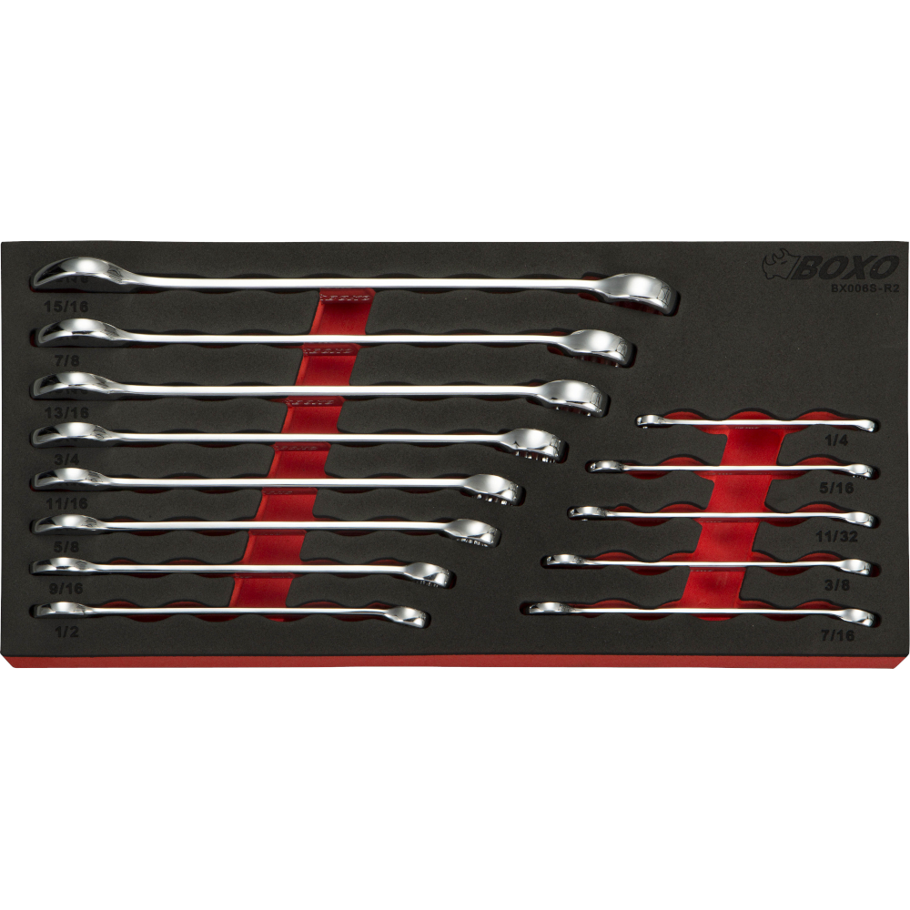 Imperial Combination Spanner Set 1/4"-15/16"13 Pce BOXO BX006S-R2