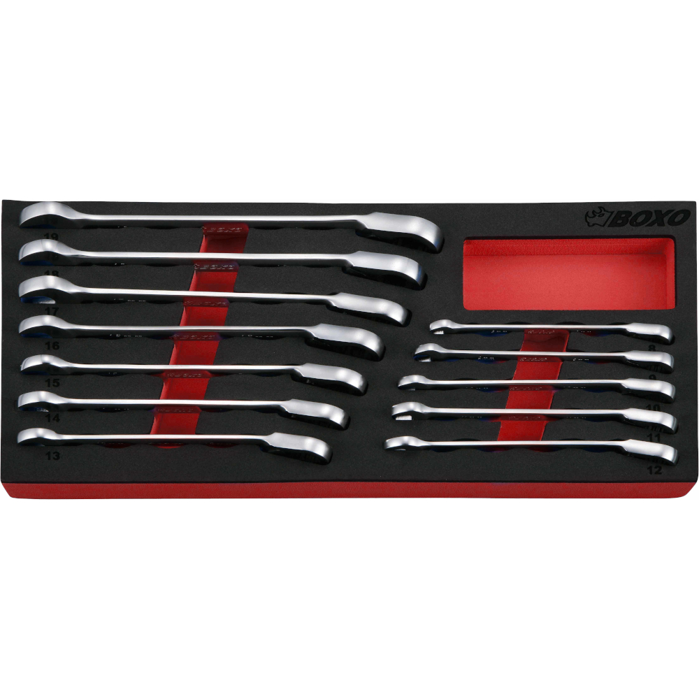 Reversible Ratcheting Spanners 7 - 19mm Individual & Set BOXO GWR2 - Image 2