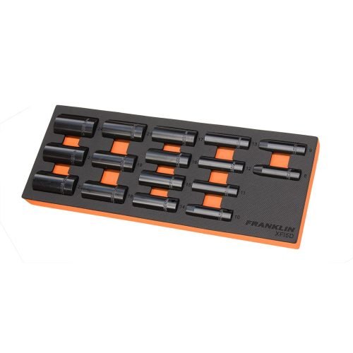 3/8" Drive Deep Impact Socket Set 8-24mm 6 Pt 16 Pcs Franklin XFI5D