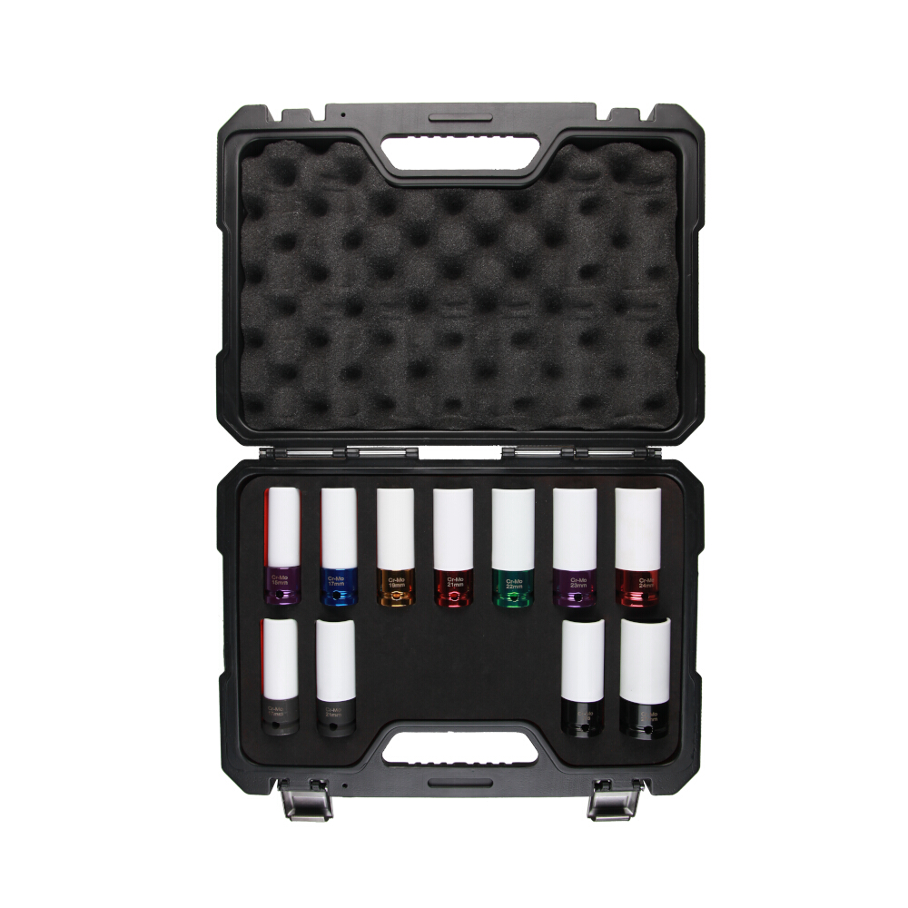 Alloy Wheel Master Socket Set 11 Pc 1/2" Drive Powerhand SIN-130.0030