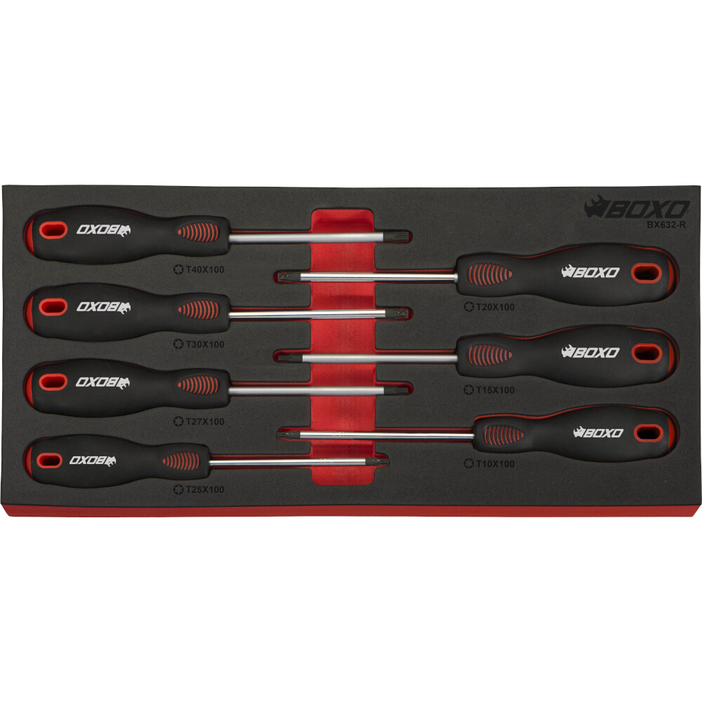 Torx Screwdriver Set 7 Pc in EVA foam BOXO BX632-R