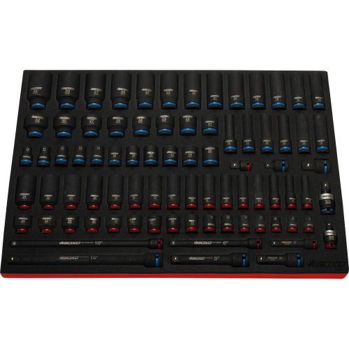 Master Impact Socket Set 3/8" & 1/2" 81 Pcs in EVA foam BOXO BX751-R