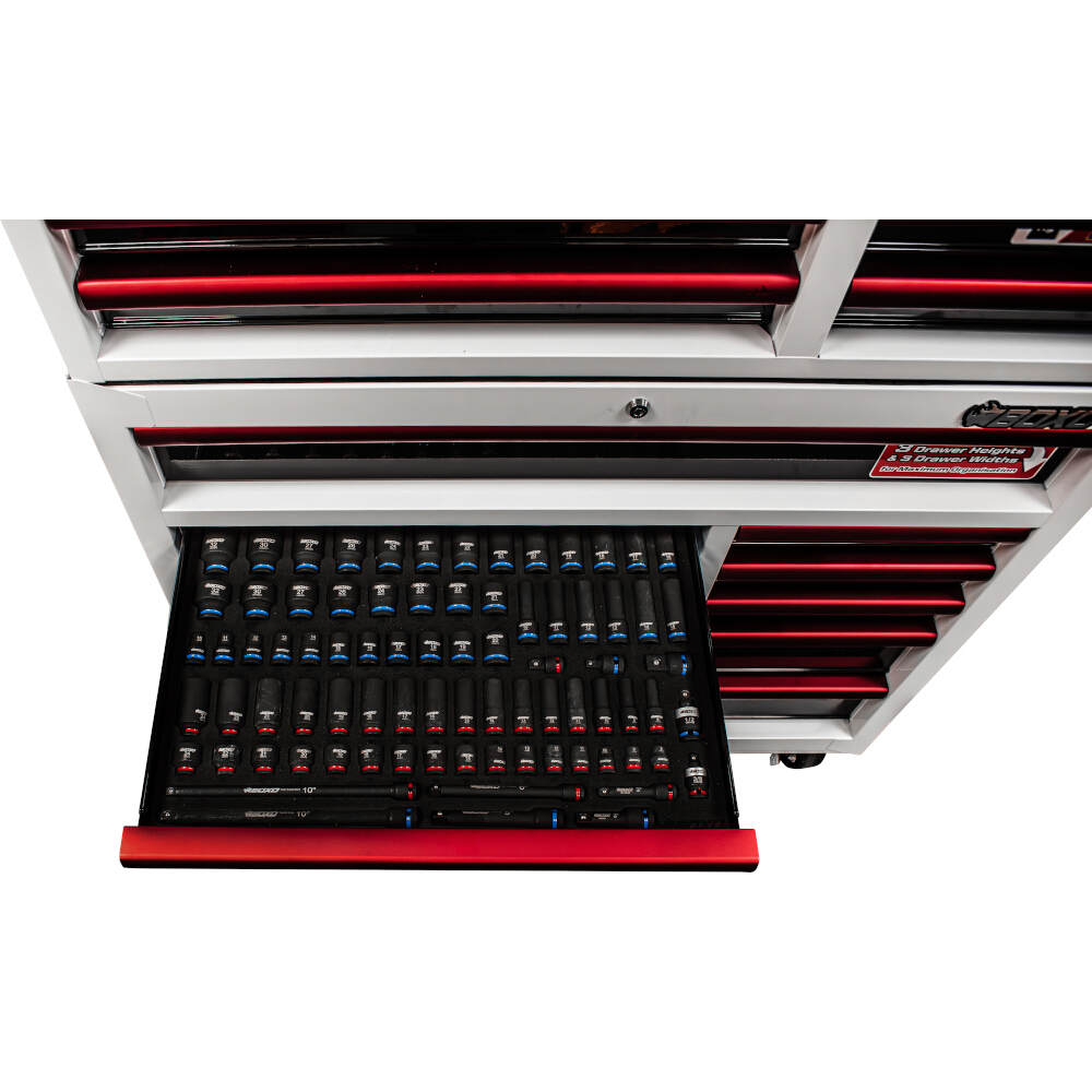 BOXO ⅜"-½" Impact Set Master 81 Pc Short & Deep Sockets, Extensions, ETC BX751-R - Image 5