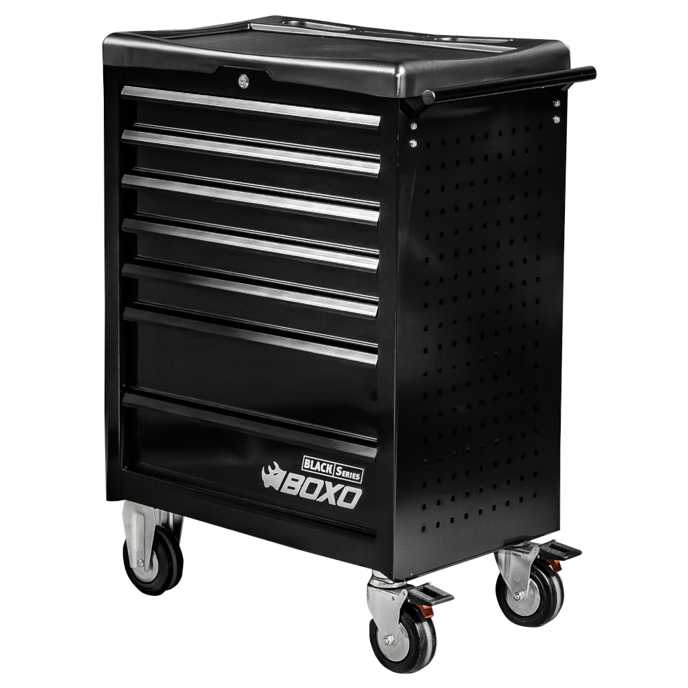 Roll Cab 27" Composite Top Black 7 Drawers BOXO KIT-TB267-BKBK
