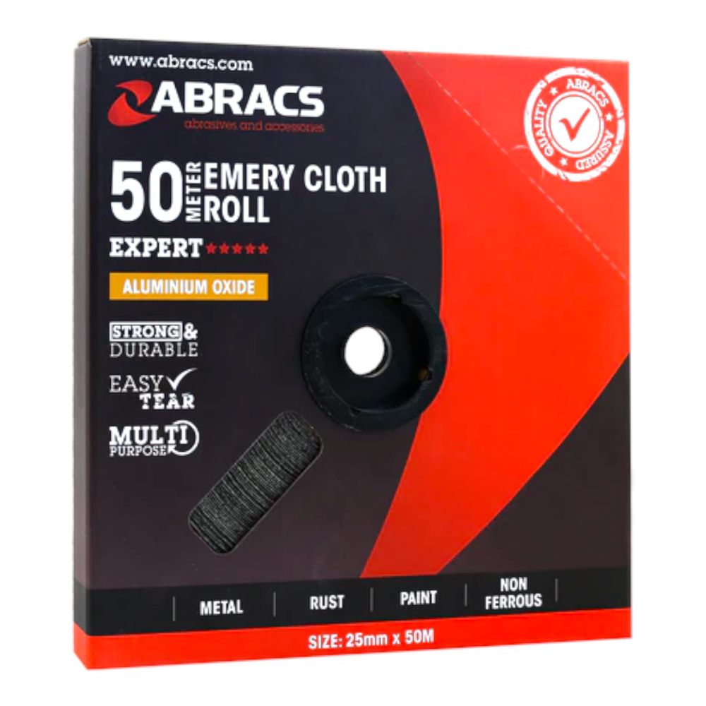 Emery Cloth Roll Abracs Aluminium Oxide 25mm Fine/Medium/Coarse 40/60/80/120/150 - Image 2