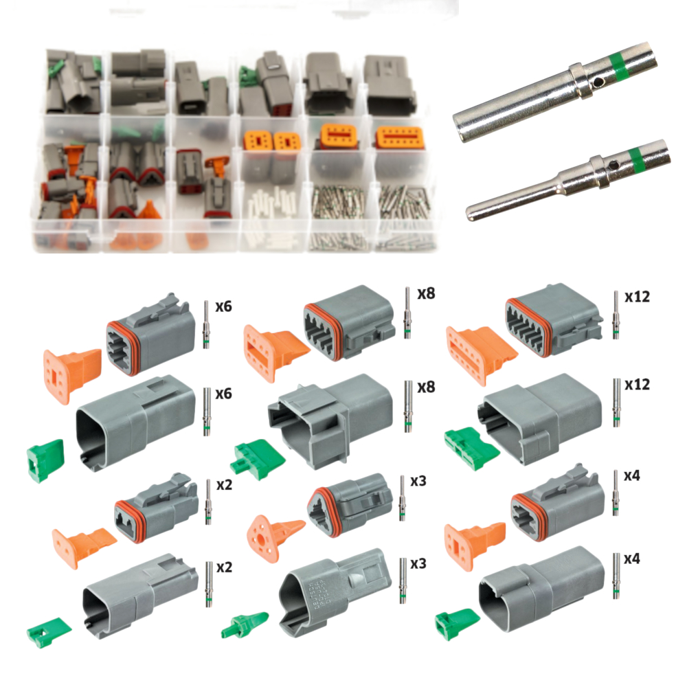 DT Multiplug Connectors Deutsch Heavy Duty Waterproof 2-Way to 12-Way