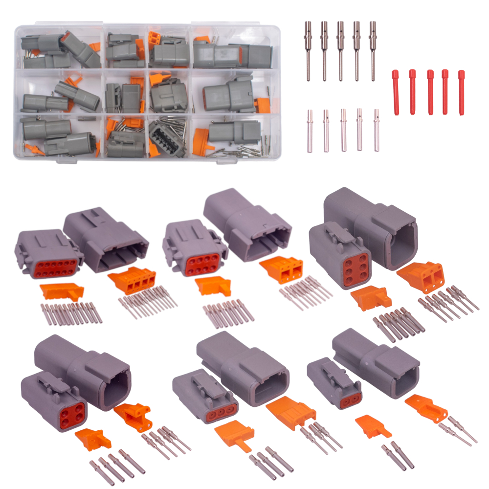 DTM Connectors Deutsch Heavy Duty Waterproof 2-Way to 12-Way Kits
