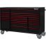 Roll Cab 72" Black 19 Drawer Triple Bank with Drawer Trim Pack BOXO KIT-TB7219A