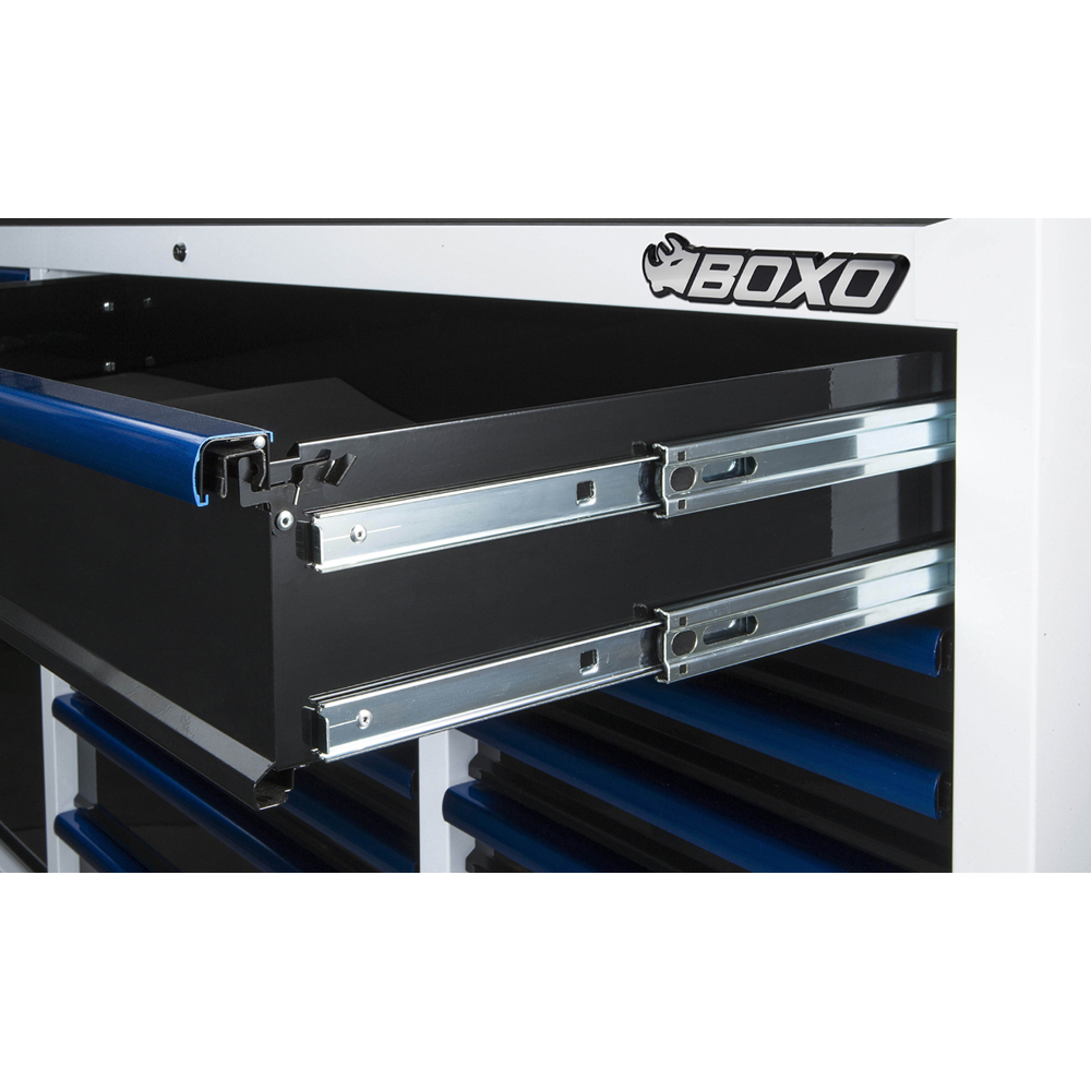 Roll Cab 72" Black 19 Drawer Triple Bank with Drawer Trim Pack BOXO KIT-TB7219A