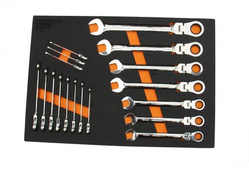 Flex Head Ratcheting Spanners Master Set 18 Pce GearF 6 to 27mm Franklin AF7503