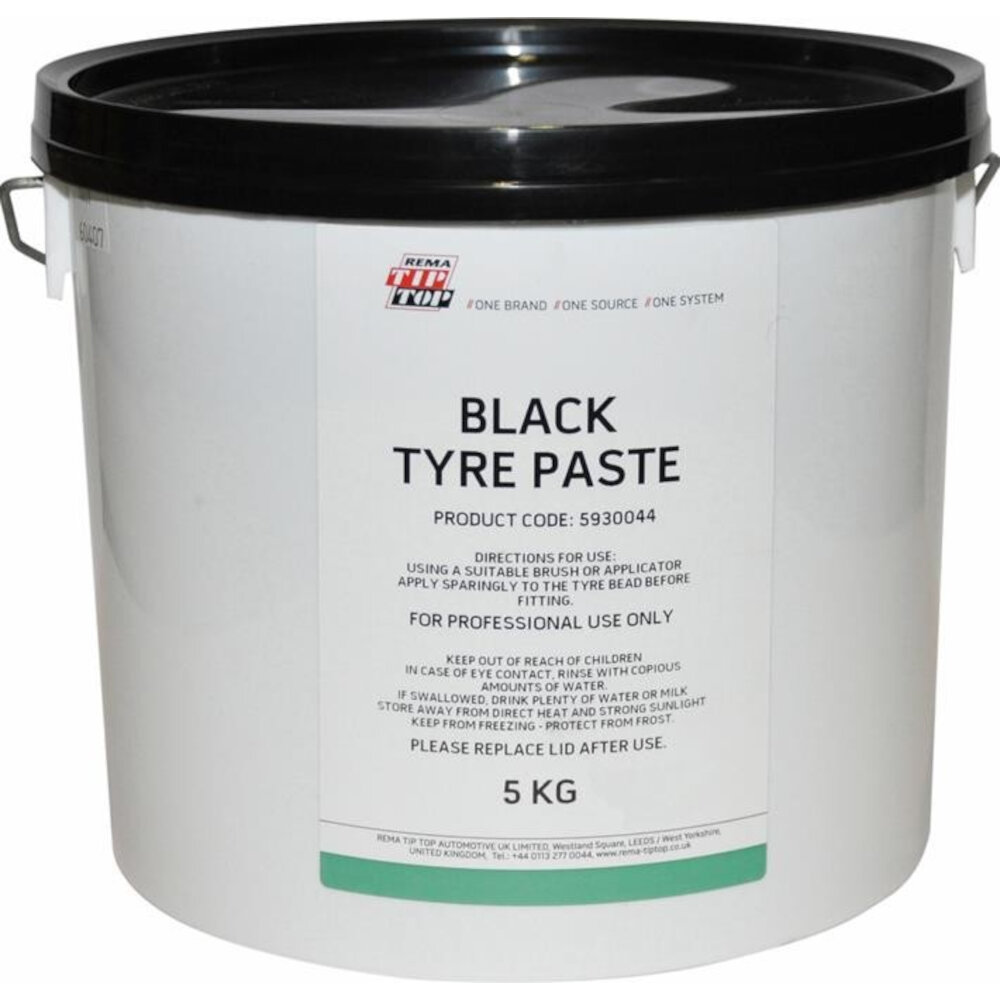 Rema Tip Top Bead Paste 'Black Tyre Paste' 5Kg Tub Creates Airtight Seal - TY301