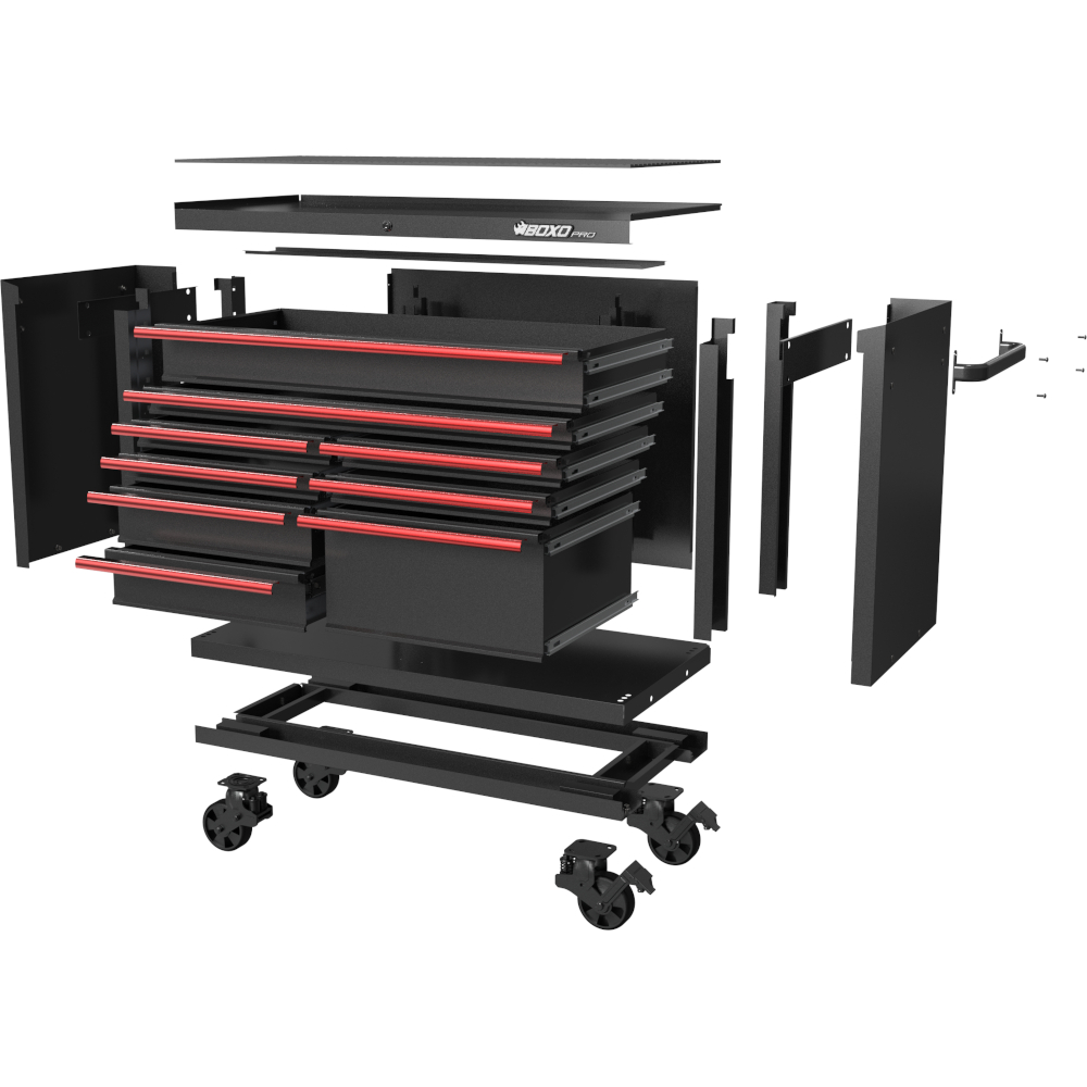 53" Roll Cab Boxo Pro Series Gloss & Matte Black Plus 7 Trim Colour Options - Image 6