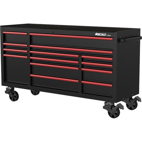72" Roll Cabinet Boxo Pro Series Gloss & Matte Black Plus Trim Colour Options