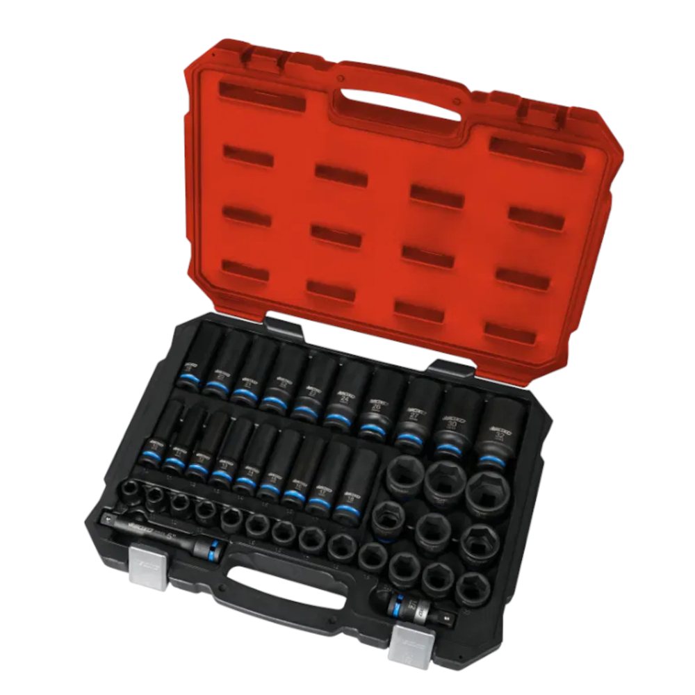 Master Impact Socket Set 1/2" drive 40 Pc Shallow and Deep 10 - 32mm BOXO BXB022
