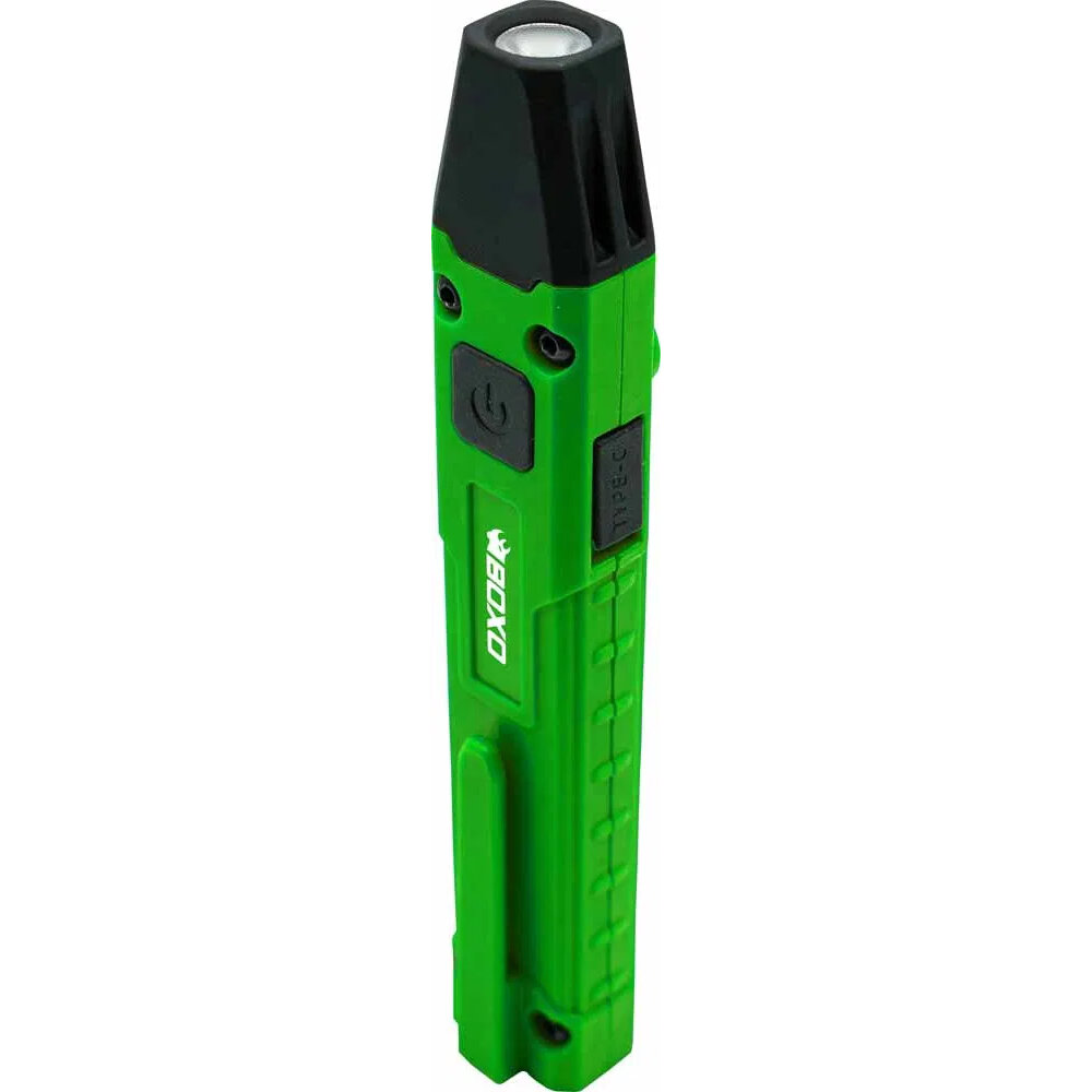 Wireless Pen Light Rechargeable - with USB-C Cables 200 Lumen Green Boxo LED-014