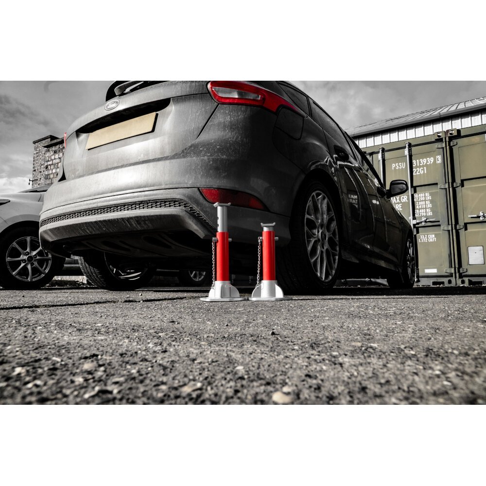 Axle Stands Aluminium 3 Tons Each Supporting Capacity x Two - Hurricane W06-4204