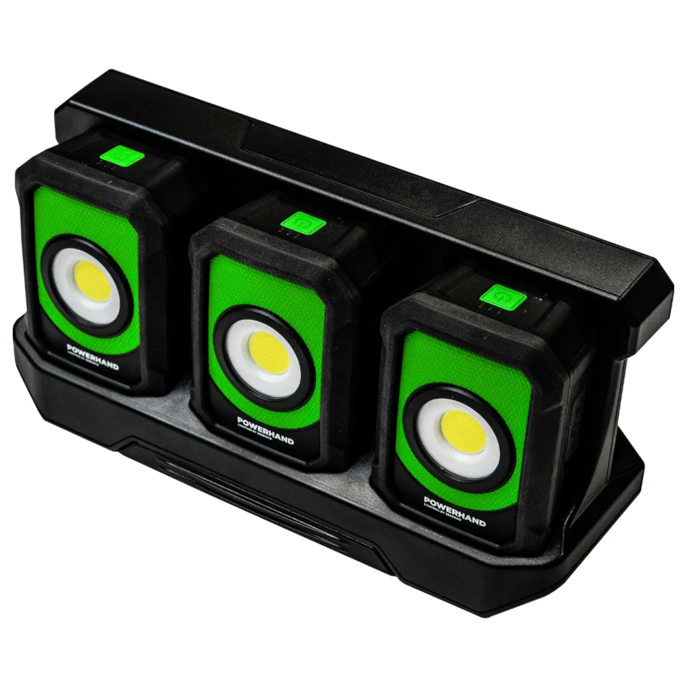 3 Modular Work Light System 70-700 Lumen Output 180° Tilt Powerhand SIN-100.3193