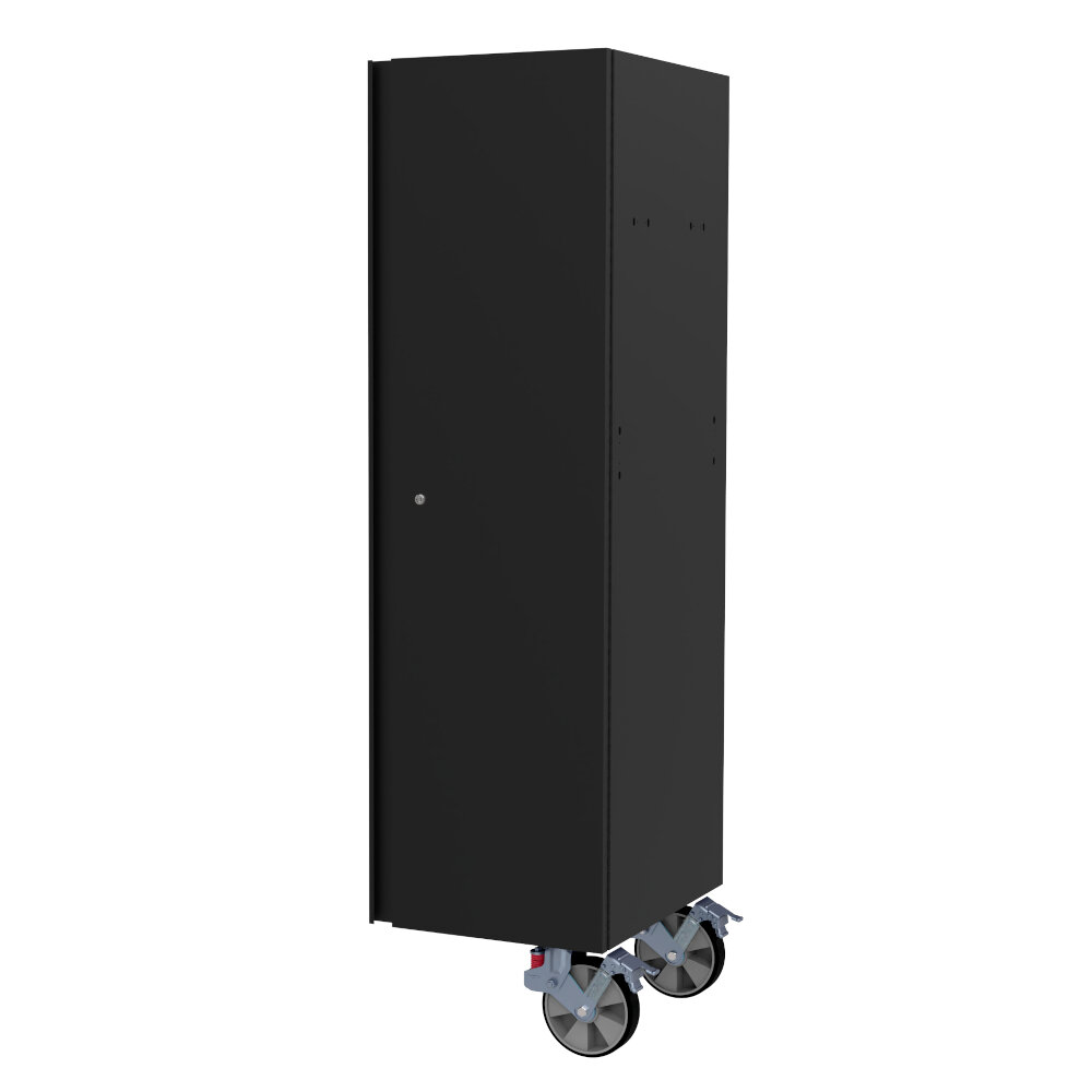 Side Locker Full Height For 72" Stack Blk 4 Shelves 3 Drawers BOXO TB-AT19021-BK - Image 2