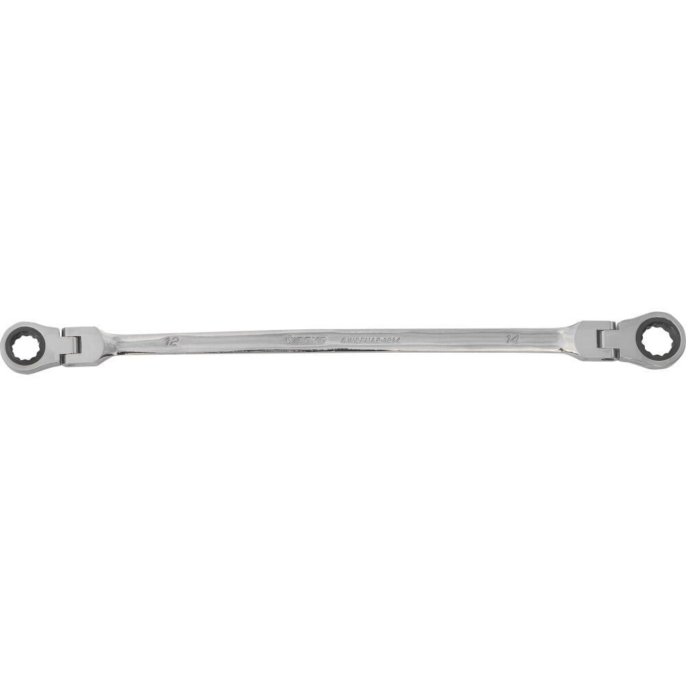 Flex Head Ratcheting Spanner Set 6Pc 180° Pivoting Head 8x10-17x19mm BOXO BX7007 - Image 2